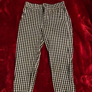 Hollister Black & White Plaid Pants
